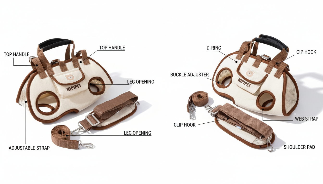 Pet Portable Crossbody Carrier Bag