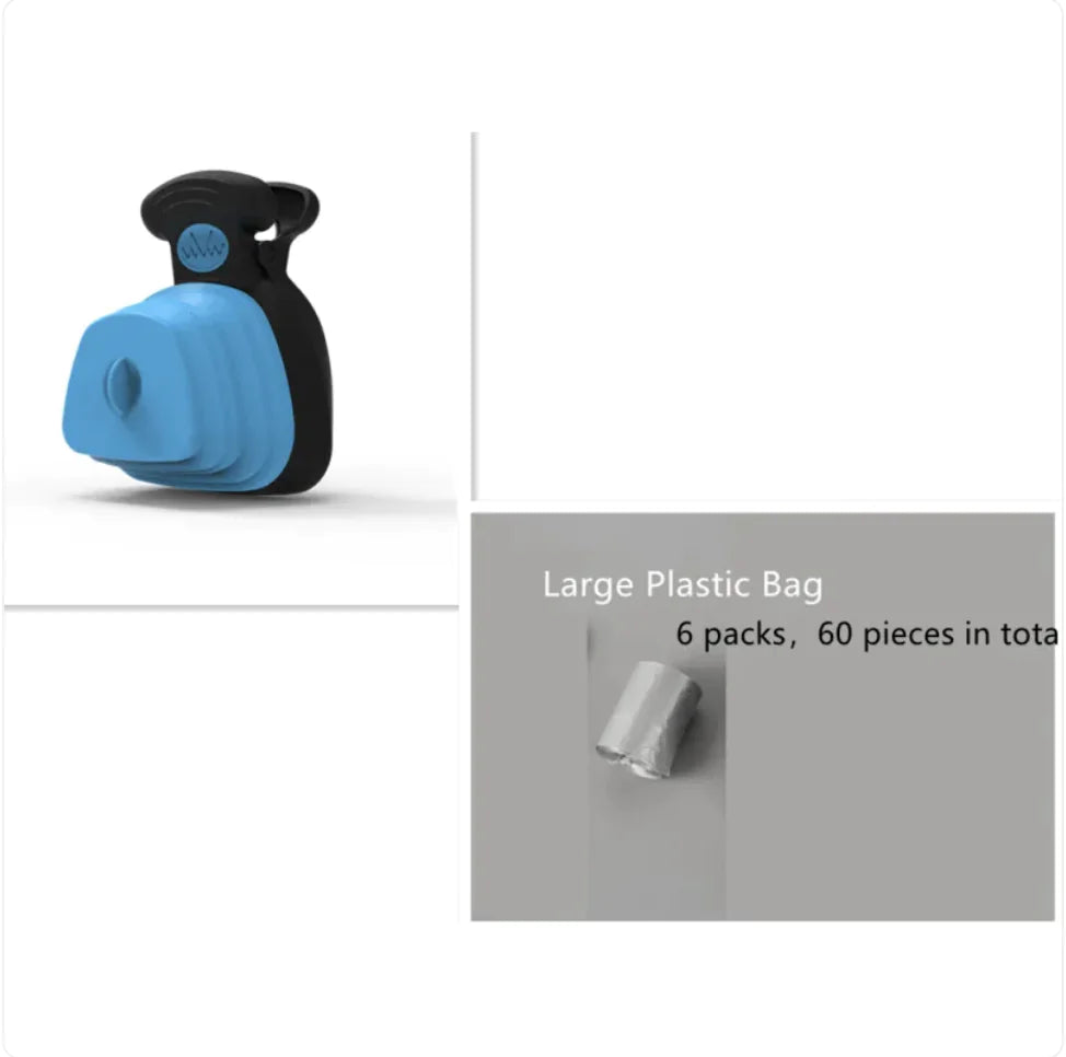 Compact Pet Waste Bag Dispenser with Spoon